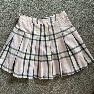 Pink plaid skirt 💖